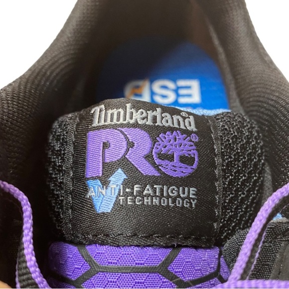 Timberland Powertrain Sport Alloy Toe Purple Work Shoes Size 8.5 - Picture 4 of 16